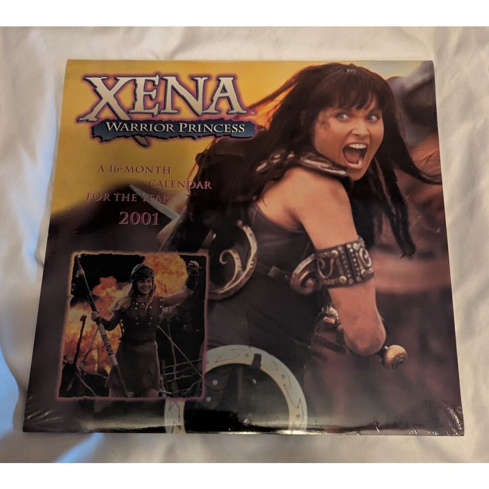 NOS Vintage Xena Warrior Princess 2001 Calendar 12 x 12 16 month